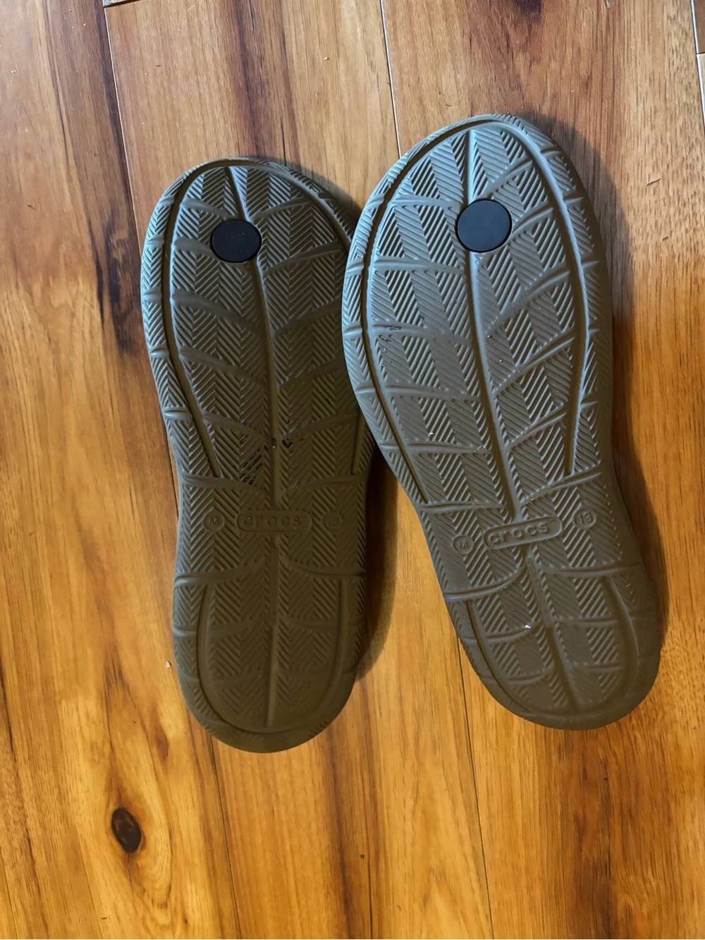 CROCS Black and Gray Men's Flip Flop Sandals